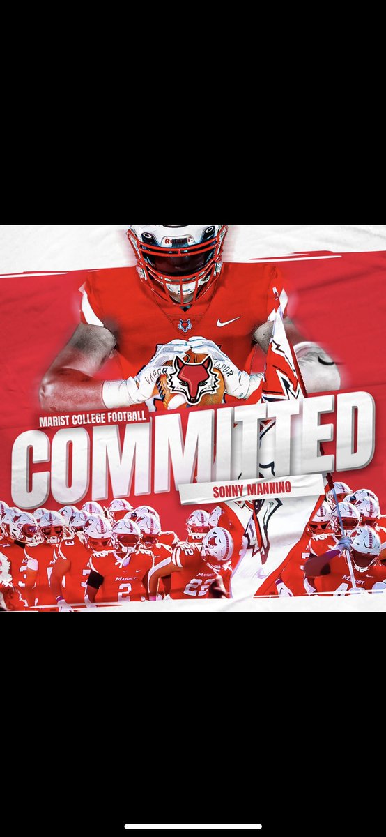 ManninoSonny's tweet photo. After a lot of conversations with my family I would like to announce that I will be committing to @Marist_Fball I would like to thank everyone that has helped me in my process. @CoachParady @I_3_15 @TuskyFootball @CoachCBrown https://t.co/WE9Ql5fU74