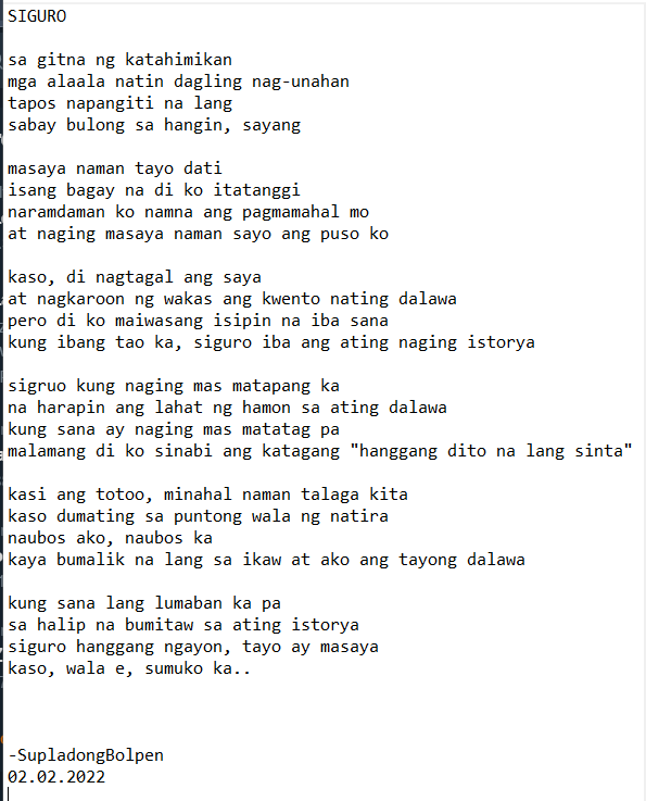 SIGURO
by SupladongBolpen
inspired by Better Man
requested by <a href="/karehsah/">♎ℭ𝔞𝔯𝔯𝔢♎</a> 

#SupladongBolpen  #RPS