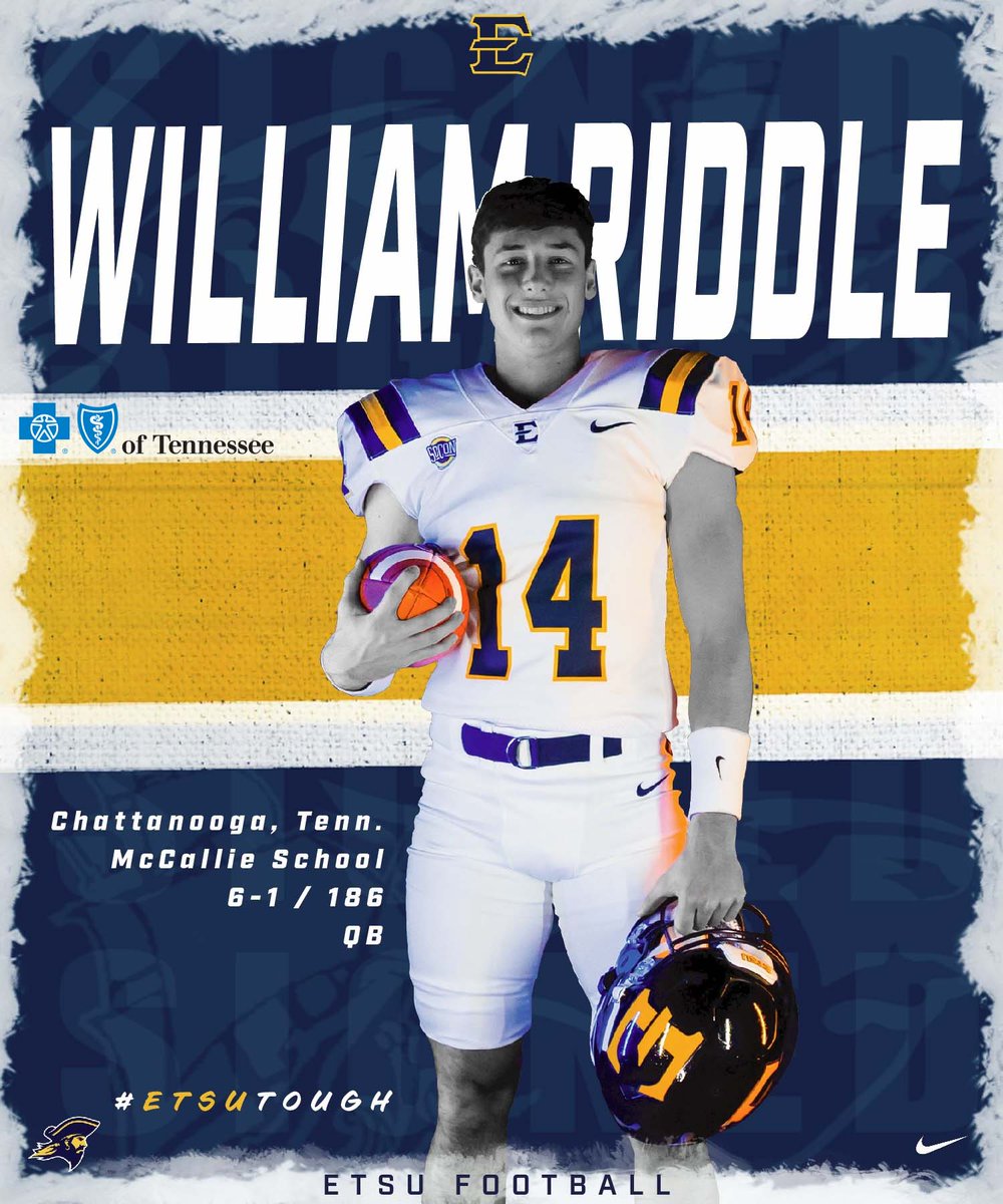 ETSU Football (@etsufootball) on Twitter photo Another strong get for the defending champs is William Riddle out of McCallie School!
๐Chattanooga, Tenn.
๐ซ McCallie School
๐ฅ tinyurl.com/2p8p3c85
๐ฆ <a href="/William_Riddle7/">William Riddle</a>
#BUC2EA2ON #NSD22 Another strong get for the defending champs is William Riddle out of McCallie School!
๐Chattanooga, Tenn.
๐ซ McCallie School
๐ฅ tinyurl.com/2p8p3c85
๐ฆ <a href="/William_Riddle7/">William Riddle</a>
#BUC2EA2ON #NSD22