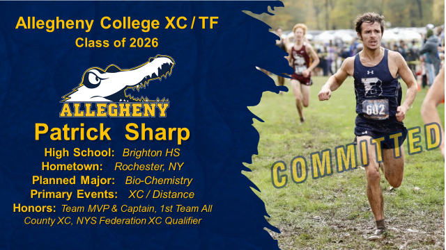 AlleghenyXCTF's tweet image. A great addition to Allegheny. Welcome Patrick! #ACXC #GoGators