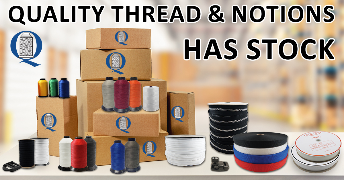 quality_thread's tweet image. Quality Thread &amp;amp; Notions has a fully stocked warehouse to fulfill your industrial thread &amp;amp; notions needs. And remember: Orders placed by 2:00 PM EST will ship that day!  *Some exceptions may apply. #qualitythread