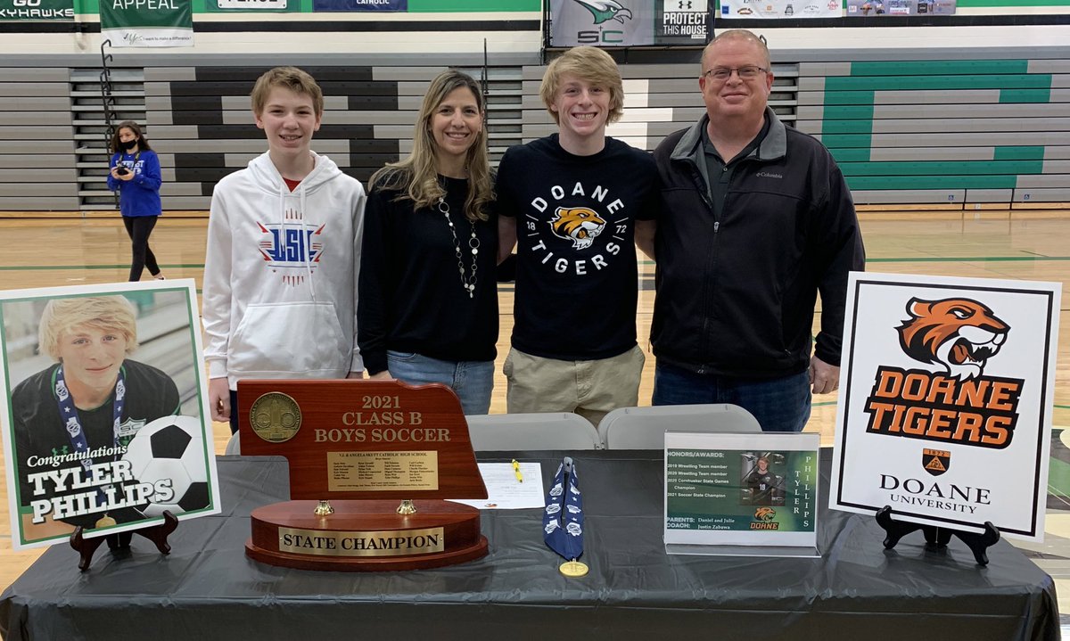 Congratulations to Tyler Phillips of <a href="/skuttsoccerfc/">Skutt Catholic Boys Soccer</a> on signing with <a href="/doane_soccer/">Doane Men's Soccer</a>!