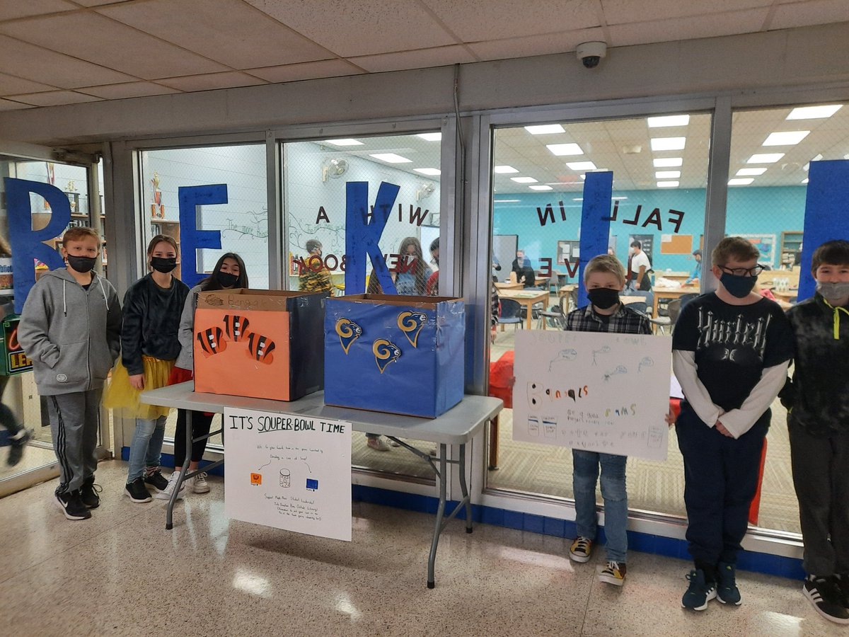 Maple Place Student Leadership is collecting cans of soup for Family Promise.   It's SOUPER-BOWL Time."  Drop your can of soup in the box of the team you're rooting for.  Will it be the Rams or the Bengals??? <a href="/OPSchoolsNJ/">Oceanport Schools</a>  <a href="/Laura_Godlesky/">Laura Godlesky</a> <a href="/laurmalaney/">𝕃𝕒𝕦𝕣𝕖𝕟 𝕄𝕒𝕝𝕒𝕟𝕖𝕪</a>