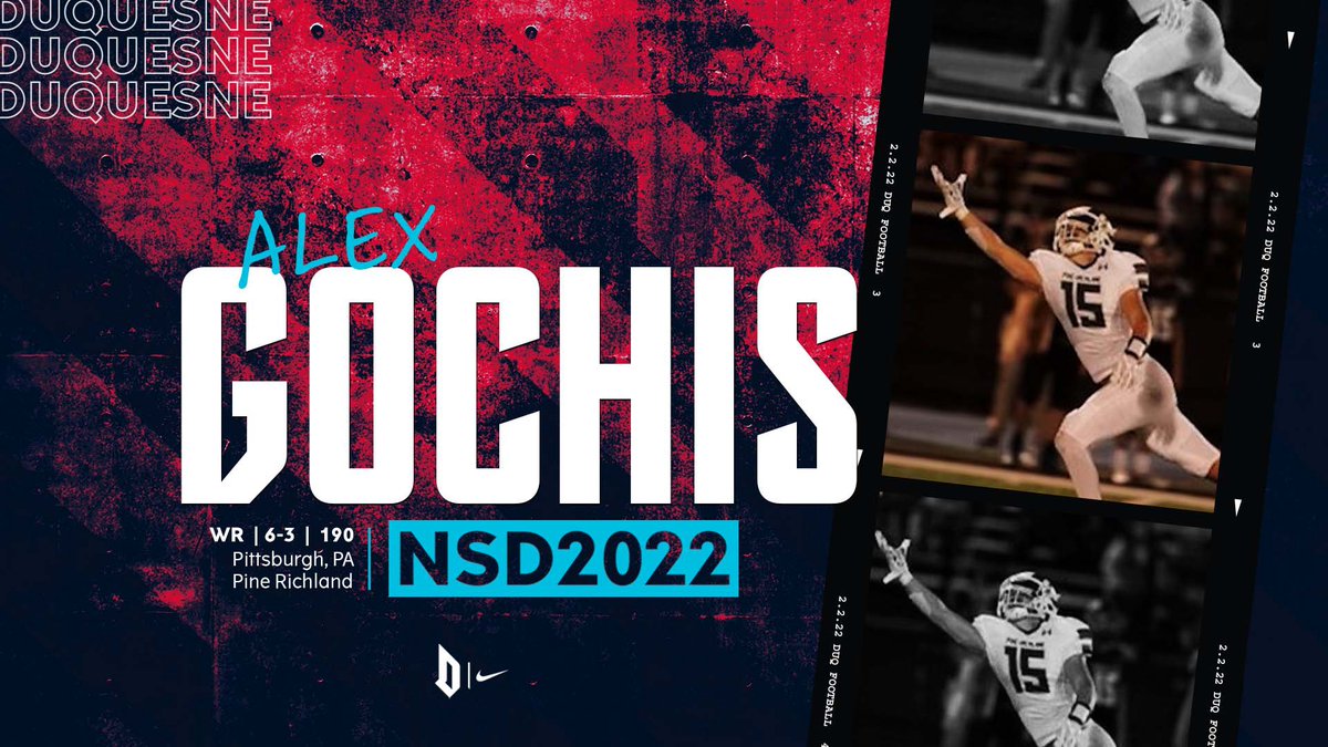 Welcome to the Bluff, Alex Gochis‼️

📋 WR
📊 6’3 | 190
📍 Pittsburgh, PA
🏫 Pine Richland 

#GoDukes