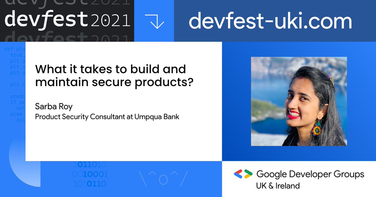 📺Watch @SarbaRoy_15 ‘s talk “What it takes to build and maintain secure products?” and catch up on all the talks here bit.ly/devpartyYouTube #devfestuki #ai #ml #cloud #devops #webdevelopment #mobile #android #diversity #inclusion #womenintech