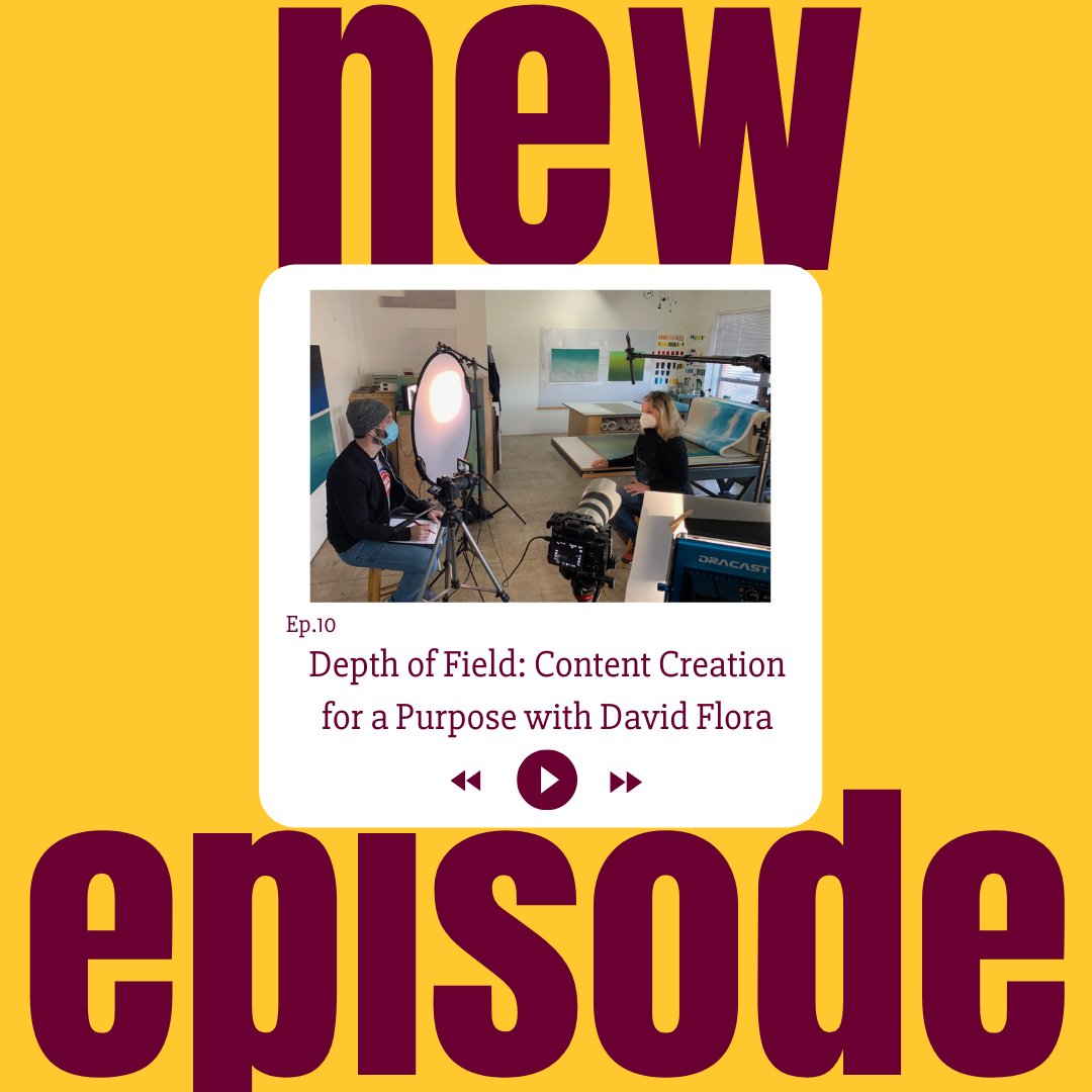 CMUSchoolofBCA's tweet photo. The 10thepisode of Depth of Field is out now! This week, we're joined by David Flora, a 2011 alum of our master's program who is now a Senior Video Producer and Editor at Henry Ford Health System. Stream the episode anywhere you listen to podcasts and at https://t.co/AIwUeLm3UB https://t.co/vCP1AP4jAa
