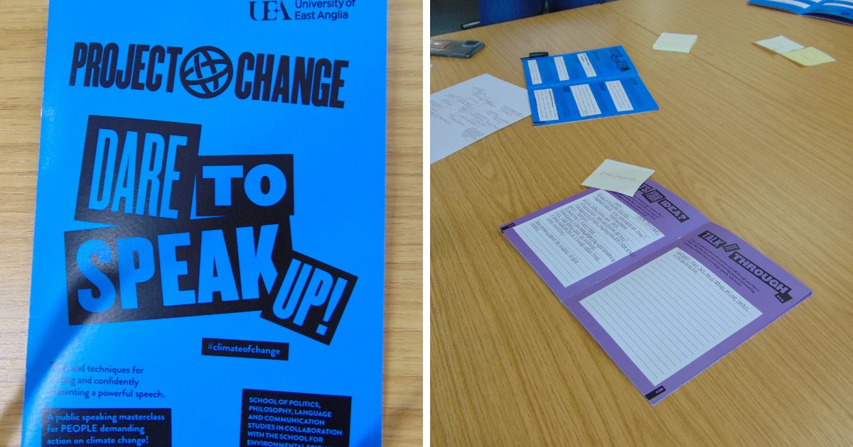 uniofeastanglia's tweet photo. Yr10 & 12 students from our #FutureForward mentoring programme took part in workshops on campus last week, where students took part in #ProjectChange activity, working in teams to deliver their view on key climate change issues 🙌
Hear from students here https://t.co/AKLi9sx2vV https://t.co/AFSPnyxapx