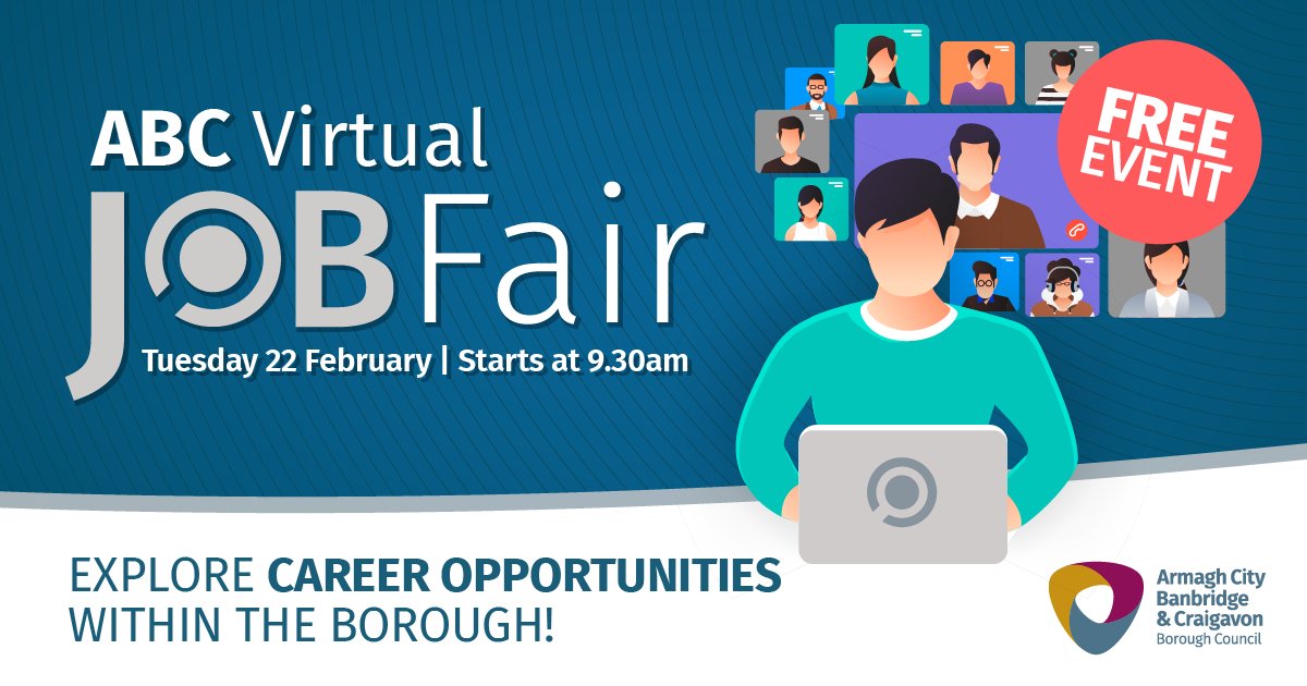 📣 𝐕𝐢𝐫𝐭𝐮𝐚𝐥 𝐉𝐨𝐛 𝐅𝐚𝐢𝐫 

Are you seeking employment or fancy a change of career? If so, register for our virtual Job Fair on Tuesday 22 February 2022 from 9.30am and hear directly from local employers who are currently recruiting.

More info ▶️ bit.ly/3scszNH