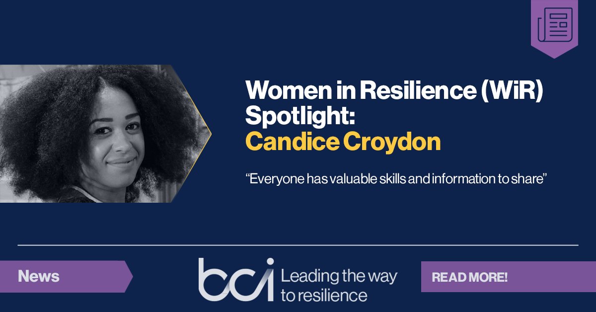 📰 #bciWiR Spotlight, Candice Croydon: "By being accountable to each other...we can make #resilience the best industry with the most effective practitioners, leading to a greater acknowledgement of resilience in organizations.”
💡 Read more: bit.ly/3IU83Z2