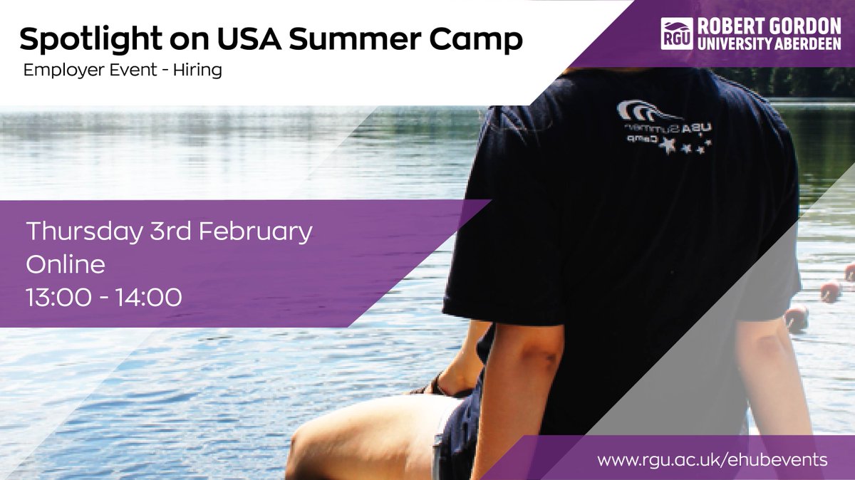 rgu_employ's tweet image. @RobertGordonUni - Spotlight On @USASummerCamp 👉 1pm to 2pm – Thursday 3rd February.  

The best summer of your life is waiting for you in America ✈️ 

Hear about the available jobs, the visa, the travel opportunities &amp;amp; much more! 👇

rgu-ac-uk.zoom.us/webinar/regist… 

#rguehubevents