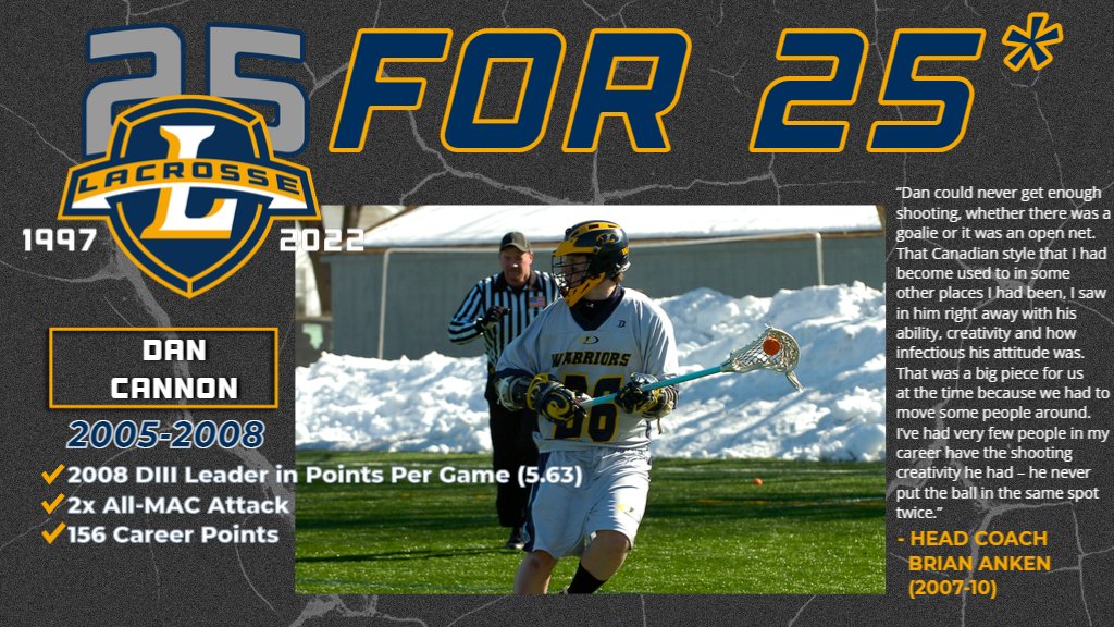 lycoathletics (@lycoathletics) on Twitter photo We asked former and current <a href="/lycominglax/">Lycoming Lacrosse</a> coaches to pick out players to spotlight from their time on campus to celebrate the program's 25th anniversary - today Brian Anken shines the light on Dan Cannon. #d3lax #MAClax We asked former and current <a href="/lycominglax/">Lycoming Lacrosse</a> coaches to pick out players to spotlight from their time on campus to celebrate the program's 25th anniversary - today Brian Anken shines the light on Dan Cannon. #d3lax #MAClax