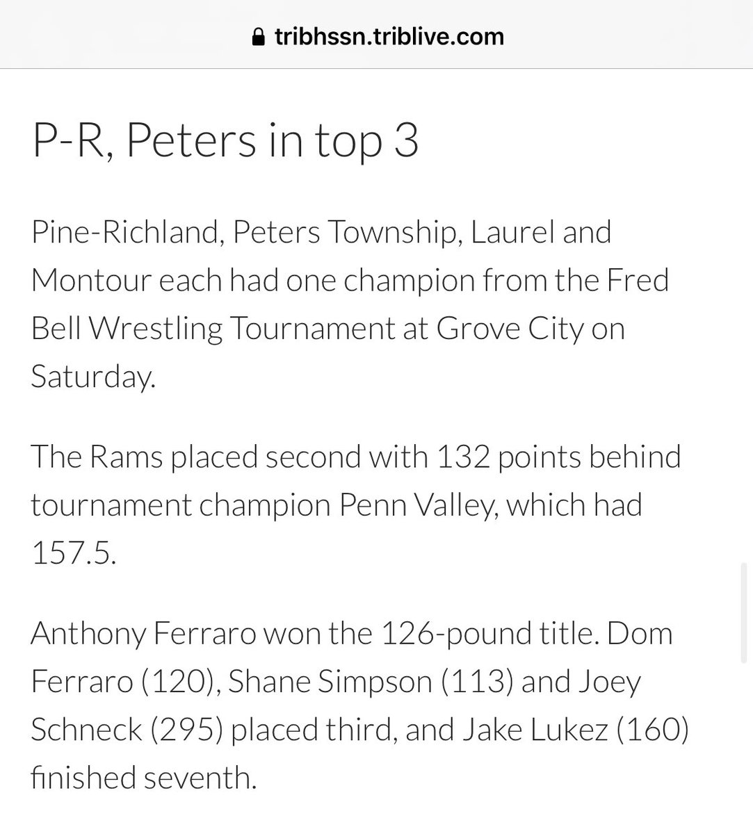 PRRamsWrestling's tweet photo. #fredbell https://t.co/eWPNnsWwnB