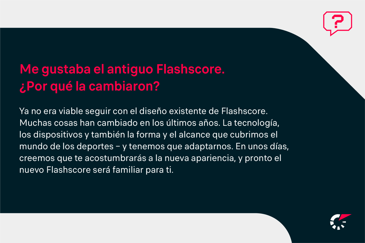 FlashscoreCO's tweet photo. ¿Qué les gustaría saber de nuestra nueva identidad? Siéntanse libres de preguntar https://t.co/oFnA3eKkaG