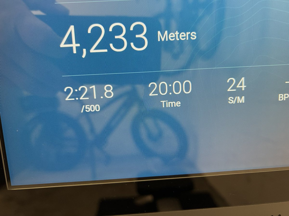 Stevelanders's tweet photo. Beat yesterday’s numbers. Almost to 100k meters! @Hydrow_by_CREW #HydrowCommitToFit https://t.co/5eKWgGSiDx