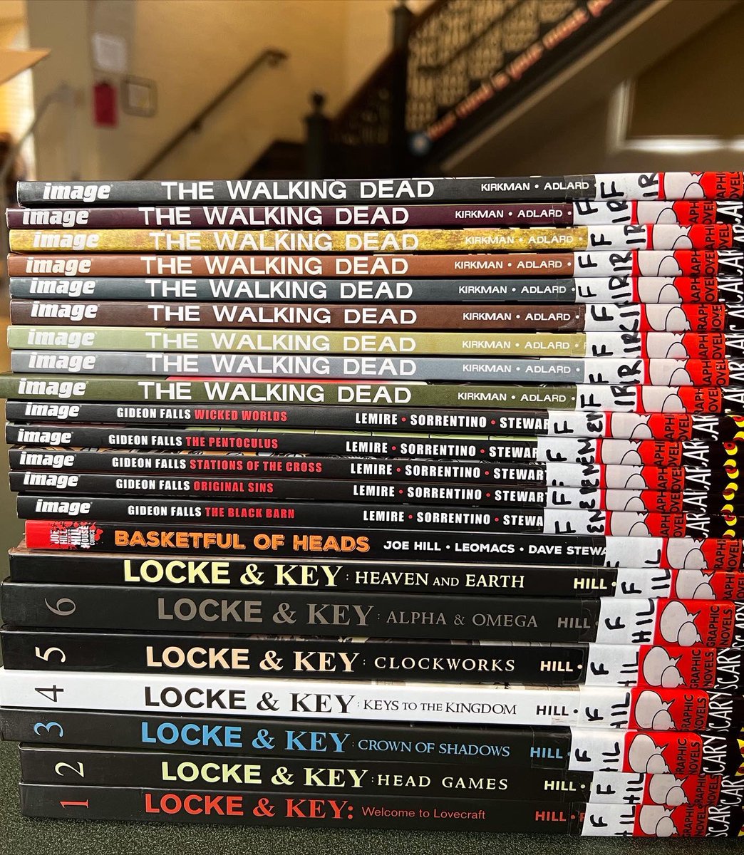FHSLibrary1906's tweet image. Remember when I promised I’d get more #GraphicNovels for y’all, who read through most in the first month of school? They’re HERE!!! They hit the shelves this morning! Come check them out! #DevilsRead