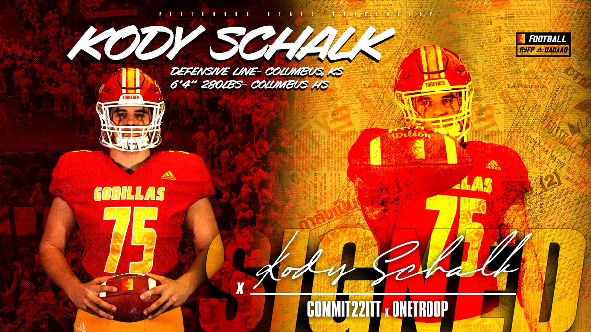 GorillasFB's tweet photo. Gorilla Nation‼️

Please welcome Kody Schalk (@Kodyschalk1) to the Troop! https://t.co/gtbR1voyO1