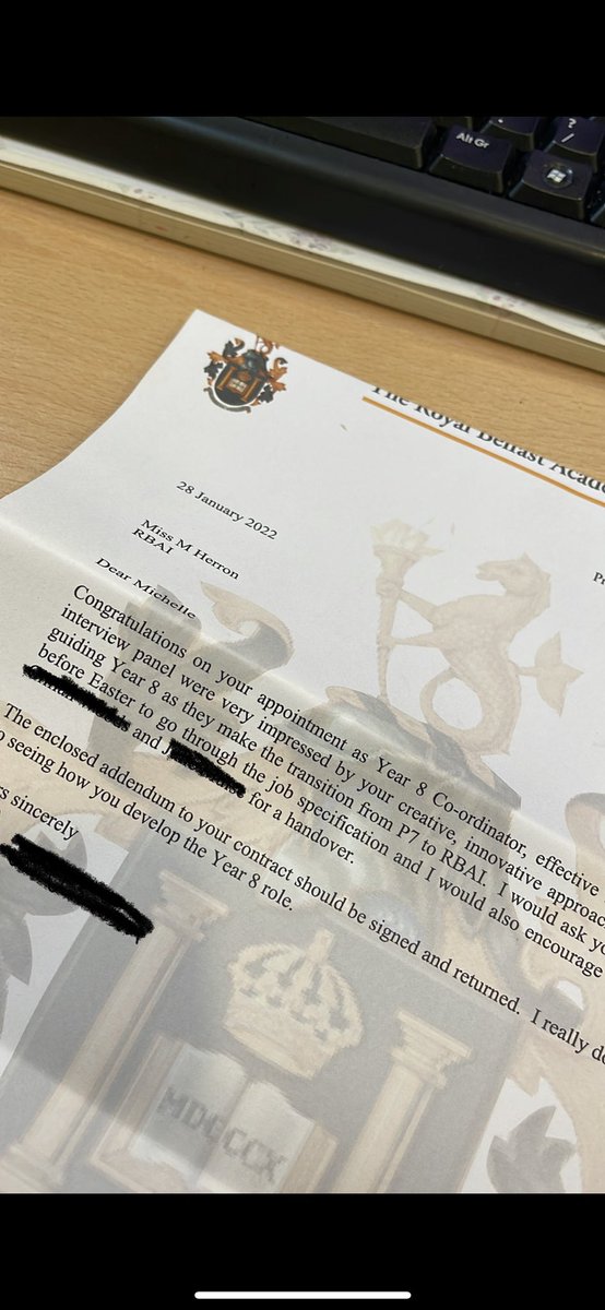 After 6 months into a big change for me I decided to put myself out there and ended up with a new appointment of year 8 Co-ordinator. #tenpercentbraver