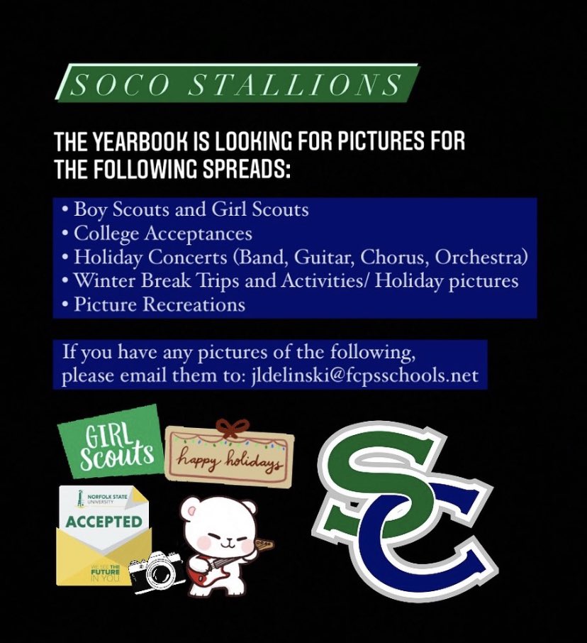 YearbookSoco's tweet photo. Please email pictures to: jldelinski@fcpsschools.net https://t.co/SM8FHOh8ZC