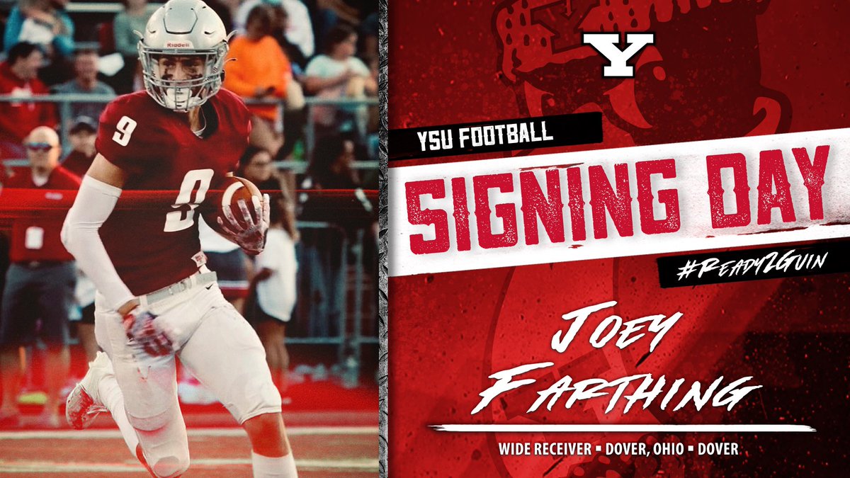 ysufootball's tweet photo. Welcome to Youngstown, @farthing_joey! 🐧🏈

Dover HS 

6’5 - 190 • Wide Receiver 

#GoGuins // #GritU https://t.co/3NhDalVN4A