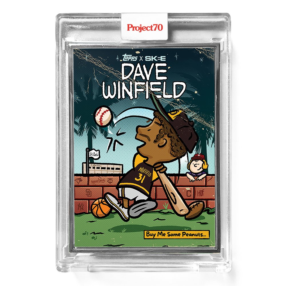 Getcha Peanuts!
<a href="/djskee/">DJ Skee</a> and <a href="/SnoopDogg/">Snoop Dogg</a> collab for this beautiful pair of the Peanuts gang inspired art cards featuring <a href="/DaveWinfieldHOF/">Dave Winfield</a> and Shohei Ohtani! Get 'em today at topps.com
@topps #Project70 #Peanuts