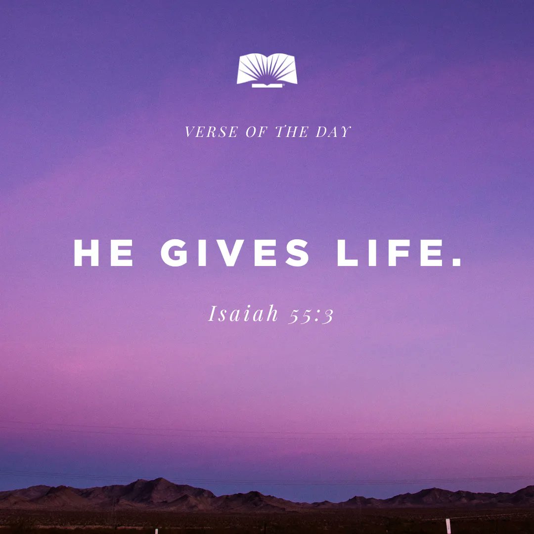 americanbible's tweet photo. Listen now, my people, and come to me; come to me, and you will have life! I will make a lasting covenant and give the blessings promised to David.— Isaiah 55:3
#Scripture #DailyBibleReading #GodsWord #BibleVerse #GoodNews #Bible #Ministry #GodsLove #GodIsLove #VerseOfTheDay https://t.co/DpE7Th47Cx