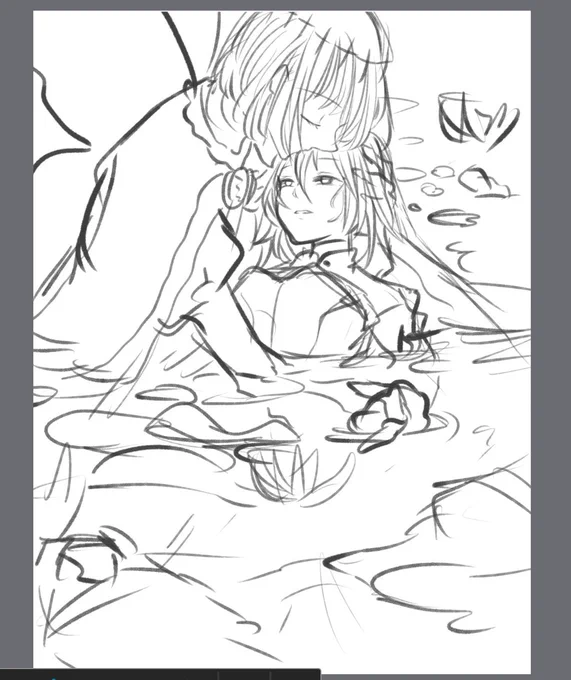 最近のイラスト目開けてなさすぎなので目を開けさせようと思ったけどやっぱり目を閉じた方が自分的にはしっくり来るな… 