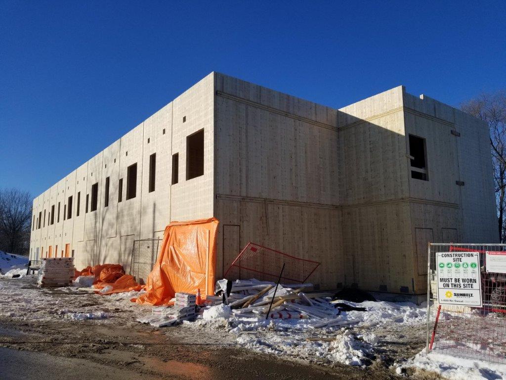EmmyBKelly's tweet photo. Panels are in,  hydro completed, doors, roof and insulation next... It won't be long till 18 more individuals are  housed! https://t.co/6BIWpQAeRv