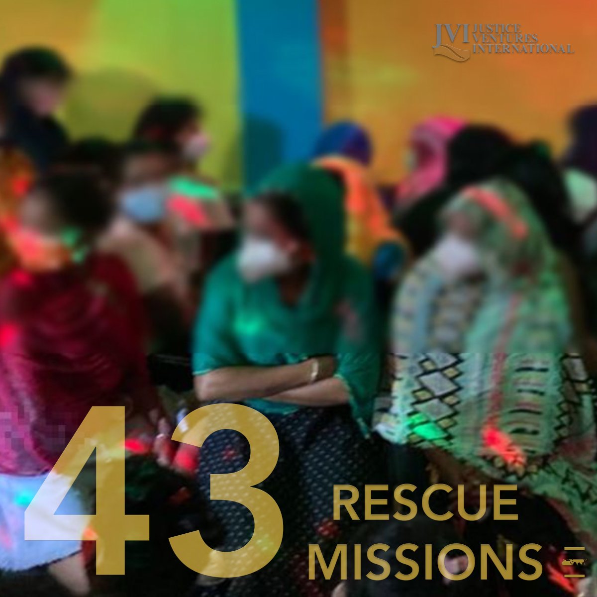 Our '21 &amp; '22 Mission Partner <a href="/justiceventures/">JusticeVenturesIntl</a> helped conduct 43 rescue operations freeing 934 human trafficking victims while intercepting 674 more in transit before they reached an ultimate trafficking destination in 2021. justiceventures.org/a-banner-year/