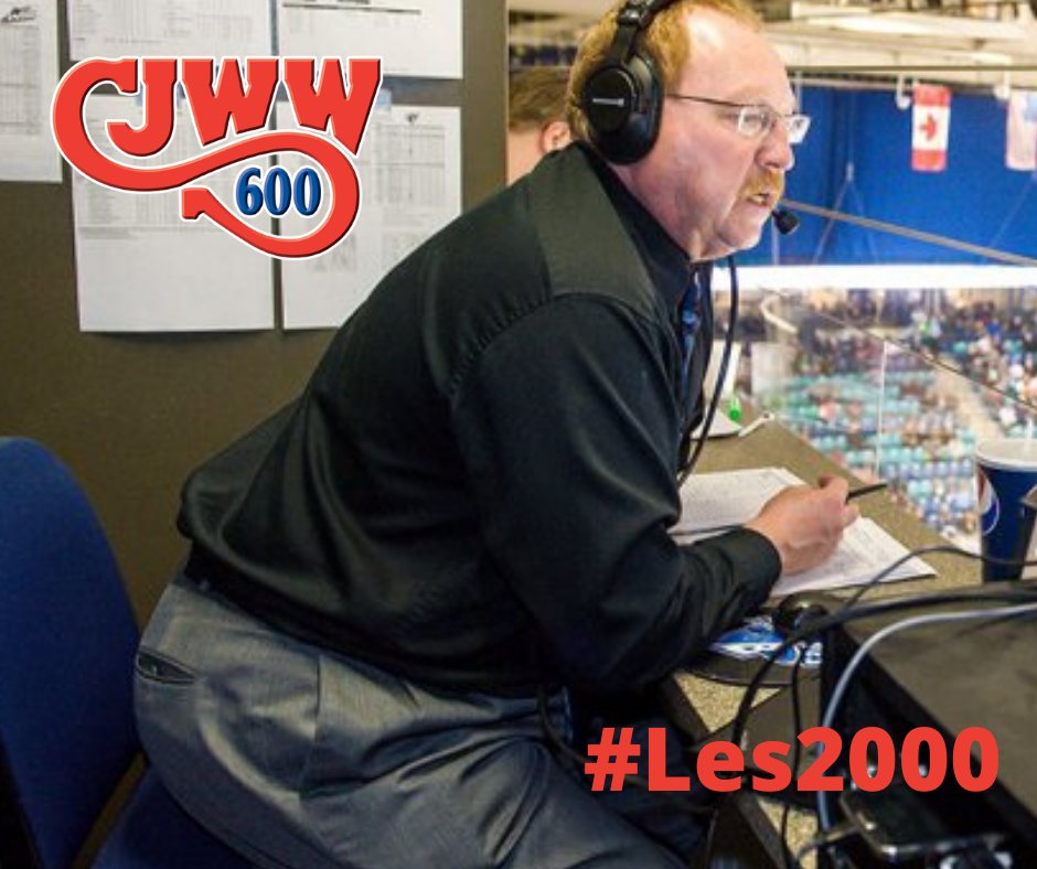 600CJWW's tweet photo. #Les2000... Congrats to our guy @Bladesvoice for keeping us on the edge of our seats for 2000 @BladesHockey games!!!!! https://t.co/HaElULlYqe