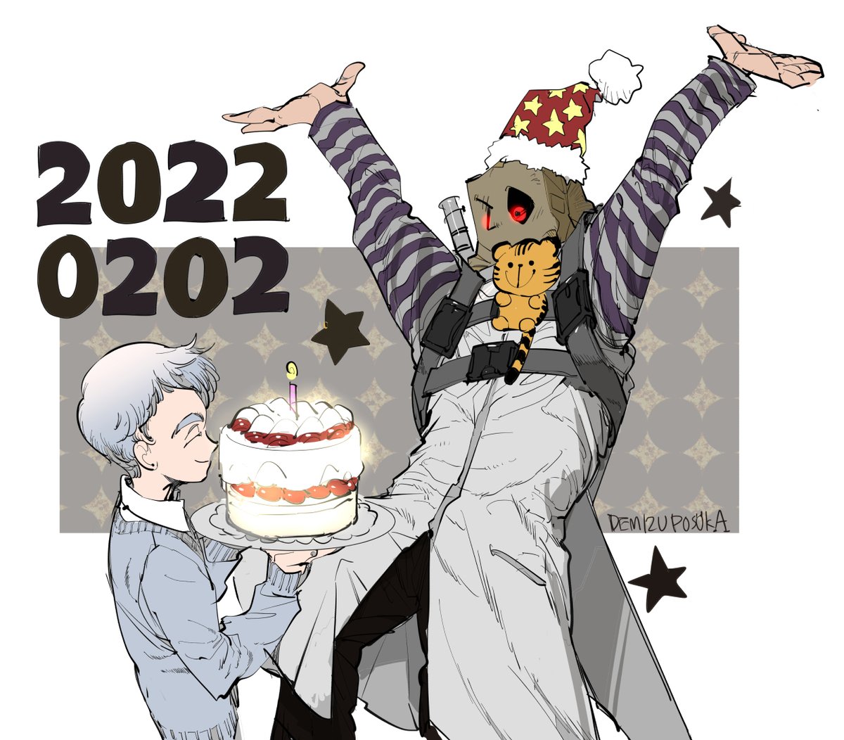 「20220202ザジ誕!!🎉 」|出水ぽすか(ポ～ン）🦉🎃🦈のイラスト