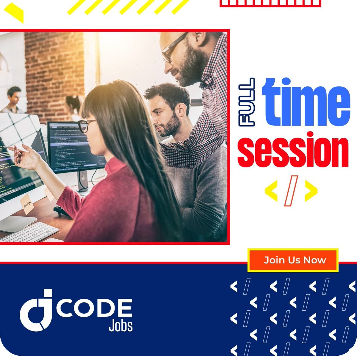 codejobstn's tweet image. Grace à la formation full time, vous serez capables de maîtriser les technologies les plus demandées sur le marché de travail ( HTML/CSS/Material design/Javascript/React &amp;amp; Redux/Angular/node js et MongoDB)

#Codejobs #Education #Training #Formation #Tunisie #development #Coding