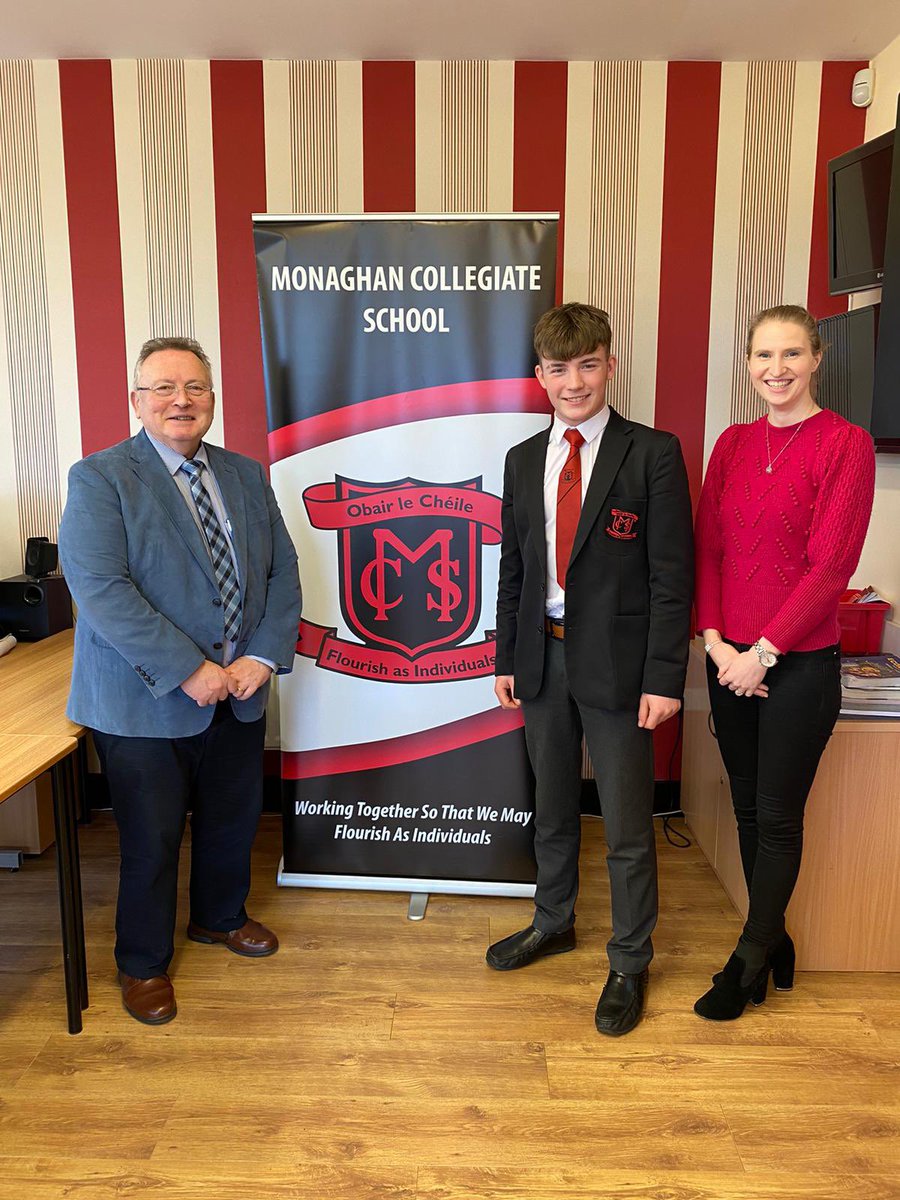 mcsmonaghan's tweet photo. Congratulations to TY Student, Jamie Jamieson Reynolds who has been selected as the 2022 Junior Captain of Rossmore Golf Club โณ๏ธ ๐๏ธโโ๏ธ Mr Reid awarded Jamie with an Honours Tie in recognition of his achievement. Well done! #monaghan #rossmoregolfclub #JuniorCaptain #sport #success https://t.co/UKOknpmUvr
