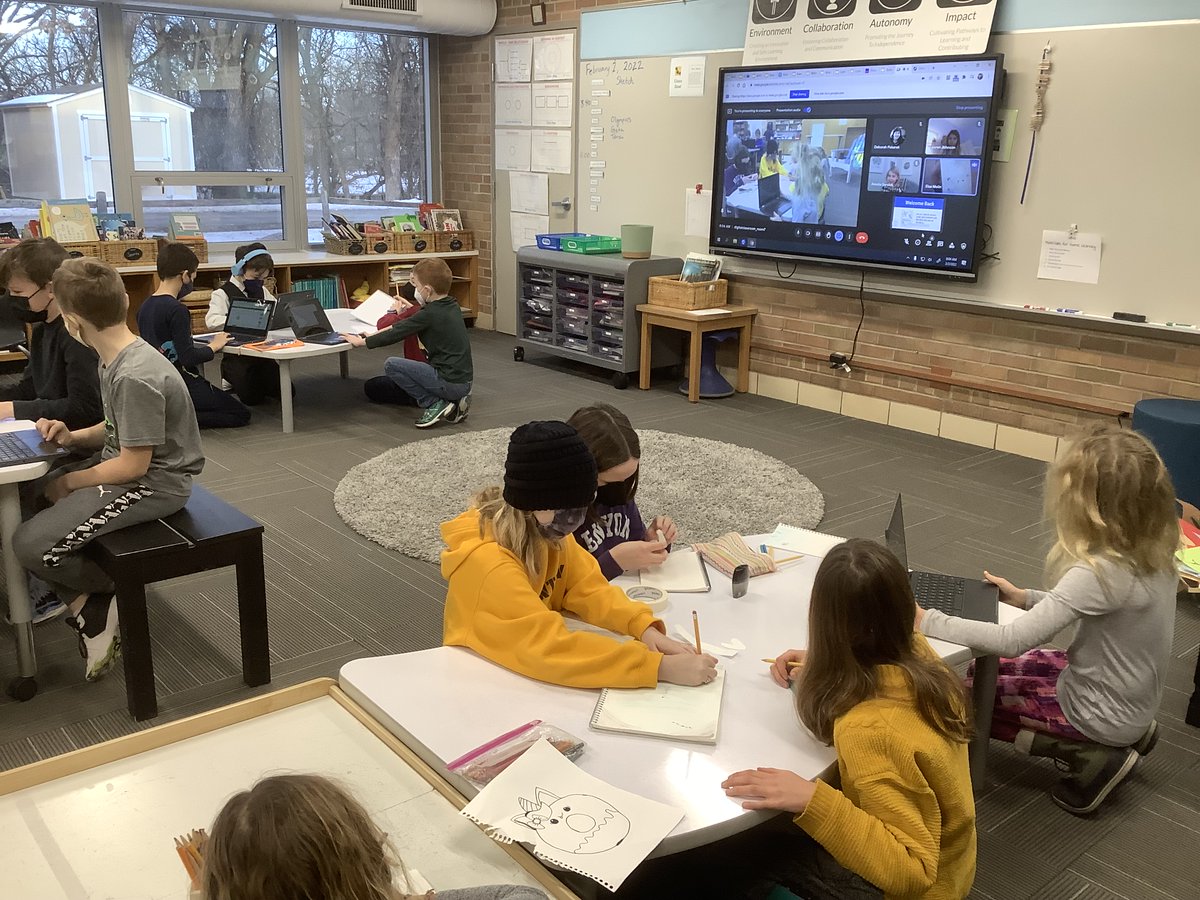 Room7Highlands's tweet photo. We can do this, too!!  About 2/3 of us here and 1/3 at home but we stick together! #multiage https://t.co/yFBkOmYyik