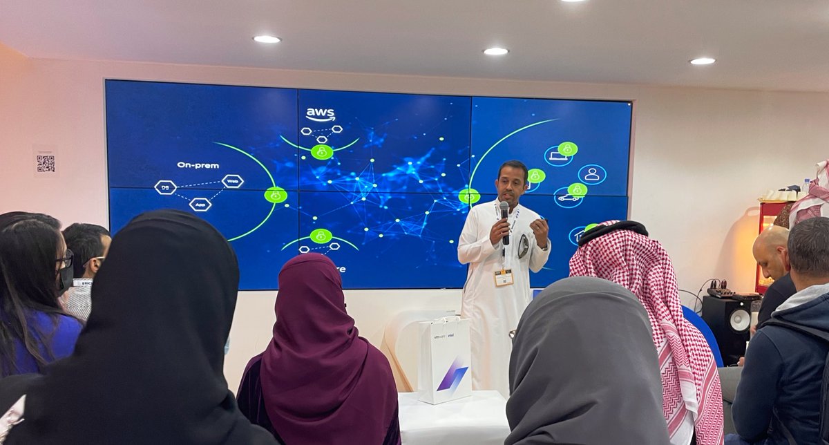 VMware_ME's tweet photo. Connect and protect your modern applications in MultiCloud – come listen to @Ali_Al_Idrees Lead Solution Engineer - SDDC Architecture 
at @leapandinnovate Booth H1-C11
https://t.co/vUrWs6kuy7
#VMwareAtLEAP #LEAP22 https://t.co/eyMmgDDWmB