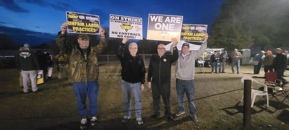 United Mine Workers (@mineworkers) on Twitter photo President <a href="/CecilRoberts/">Cecil Roberts</a> is back on the #UMWA picket line against Warrior Met Coal. Thank you President <a href="/sappelbaum/">Stuart Appelbaum</a> from the <a href="/RWDSU/">RWDSU</a> for standing with UMWA miners fighting for a fair contract!
Photo Credit: <a href="/brett_wallace/">Brett Wallace</a> President <a href="/CecilRoberts/">Cecil Roberts</a> is back on the #UMWA picket line against Warrior Met Coal. Thank you President <a href="/sappelbaum/">Stuart Appelbaum</a> from the <a href="/RWDSU/">RWDSU</a> for standing with UMWA miners fighting for a fair contract!
Photo Credit: <a href="/brett_wallace/">Brett Wallace</a>