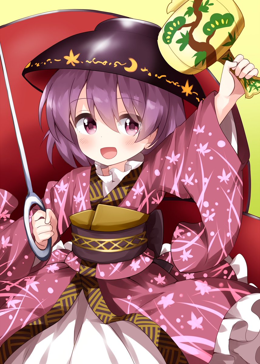 sukuna shinmyoumaru 1girl bowl hat kimono solo miracle mallet japanese clothes bowl  illustration images