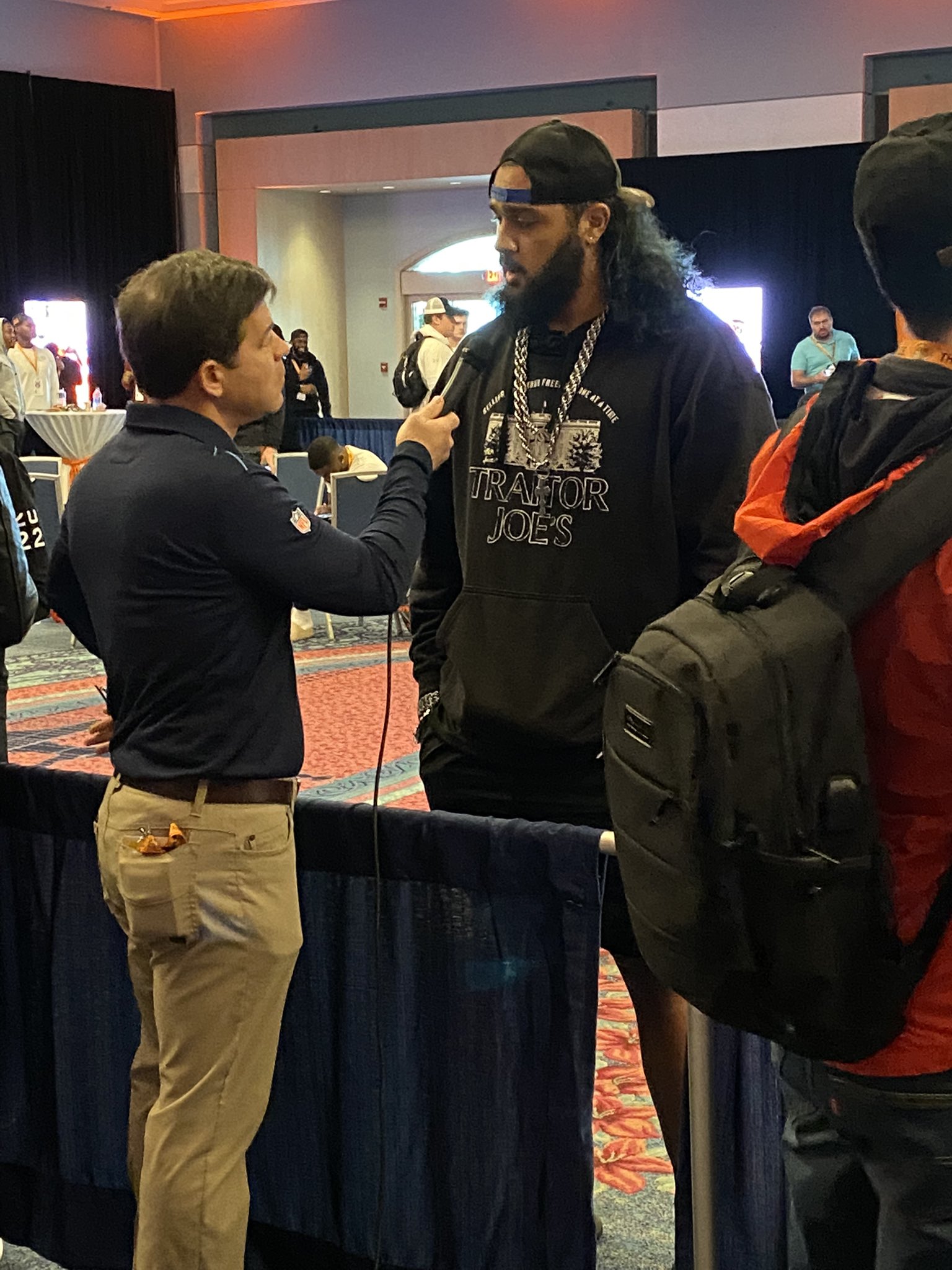 Joshua Moore ⚡️ on X: 'Darian Kinnard was asked about this at the NFL  Combine. Said earlier during the scrum that he feels freer to show his  personality and less like a “