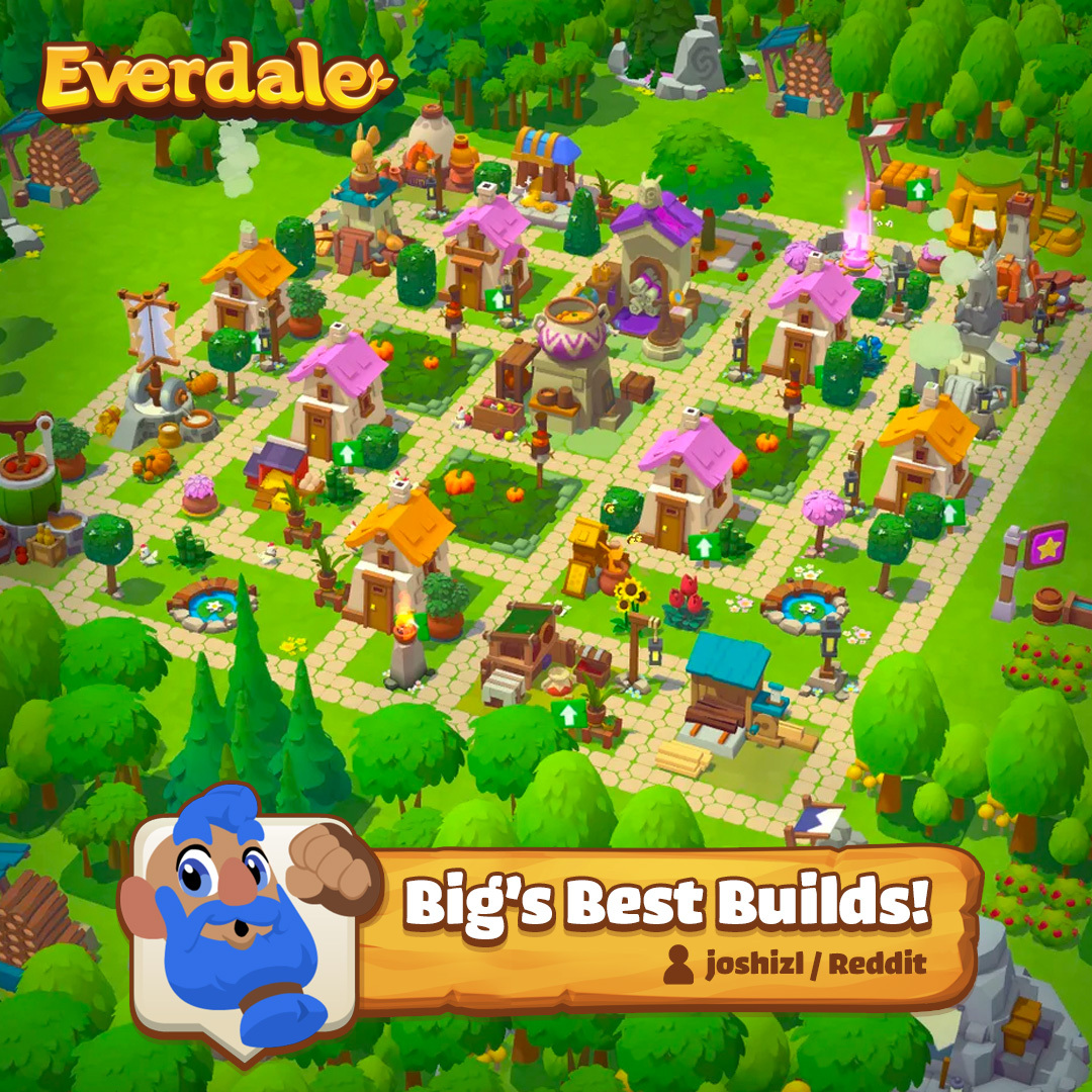 Everdale's tweet photo. WOW Villager! Bigs 💛’s this perfect little square, it sure does look pretty. ◻️ Thanks for sending in u/joshizl. Post your Village designs with #BigsBestBuilds and Bigs might just take a look! 👀 https://t.co/Me4hn8N6sZ