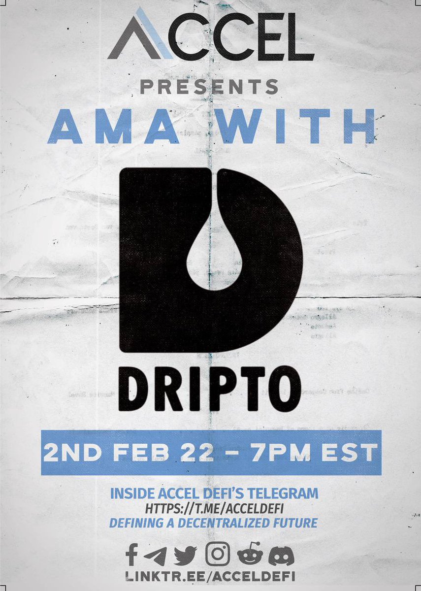 KingCrusaddzl's tweet photo. 🚨🚨Today is the day🚨🚨
@AccelDefi is hosting #AMA with @driptotoken. If you are into anything #streetwear and #fashion this is one you dont want to miss❗❗❗
#acceldefi #dripto #driptotoken #driptocoin #BNB #BTC #ETH https://t.co/iXOhhONtc2