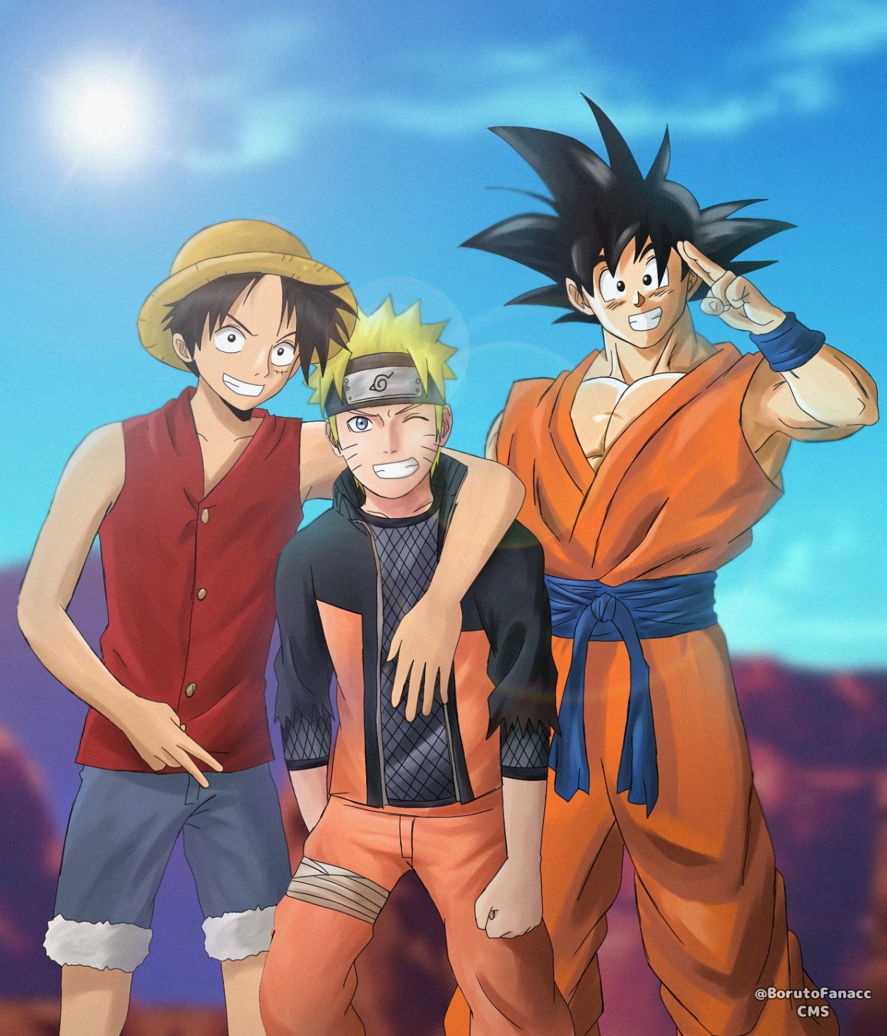 Beni Dragonballz X One Piece X Naruto 3 Of My Favorite Childhood Animes Goku Luffy Naruto T Co T4aqmmbkqs Twitter