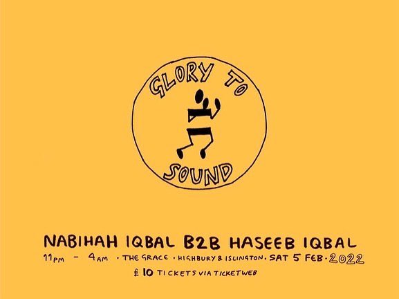 glorytosound's tweet photo. SATURDAY! @nabihahiqbal b2b Haseeb Iqbal allll night long!! Tickets: https://t.co/F21ZsxIs9v https://t.co/rebPSmdAx4