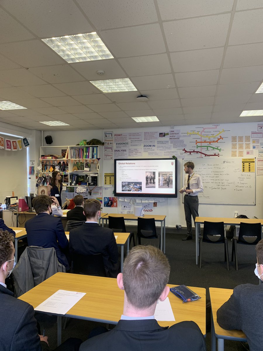Victoria College Sixth Form (@vcjsixthform) on Twitter photo We were fortunate to have Harry and Roisin in from <a href="/GovJersey/">Government of Jersey</a>’s @JsyGlobal team here at <a href="/victoriacollege/">VictoriaCollege</a> today to speak with our Sixth Form students during their enrichment lecture programme about Jersey’s international relations. We were fortunate to have Harry and Roisin in from <a href="/GovJersey/">Government of Jersey</a>’s @JsyGlobal team here at <a href="/victoriacollege/">VictoriaCollege</a> today to speak with our Sixth Form students during their enrichment lecture programme about Jersey’s international relations.