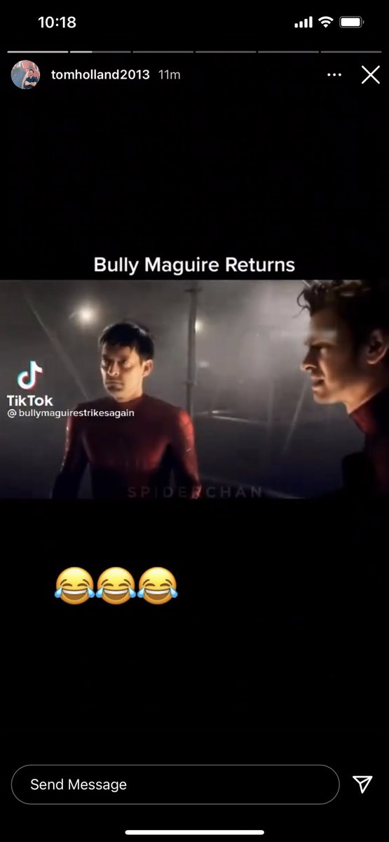 i know tom probably sent this to the groupchat he has with tobey and andrew