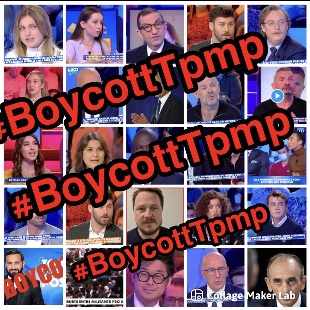 Gigi10931753's tweet photo. #Tpmp L’émission d’extrême droite a boycotter ! 
Enough IS Enough 🛑 
#BoycottTpmp https://t.co/Ye9zhTTCBC