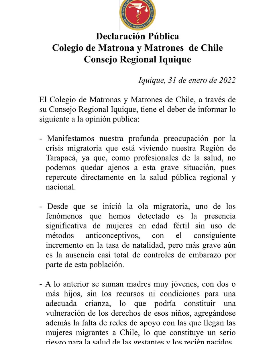 MatronasY's tweet photo. @MAngelQuezada @MujeryRN @ester_quispe2 @GobiernodeChile @Dr_LCastillo @izkia @KattyQuiroga @matronapilar @vanessa_ilaja @oypuv https://t.co/SGnXhcXEc7