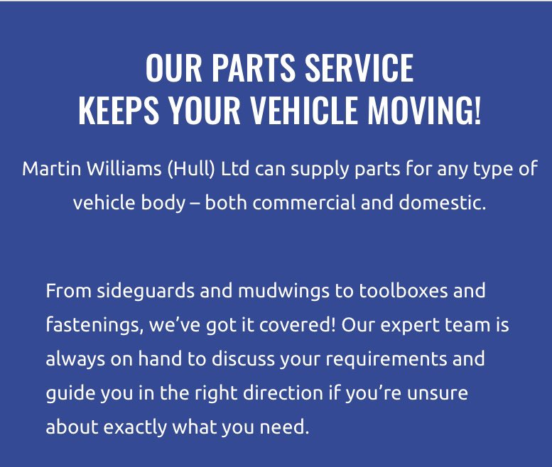 Did you know you can now order your vehicle parts through our website? Click on the link below to visit our Parts Service page and follow the instructions…
martinwilliamshull.co.uk/services/parts…
#PartsService #VehicleParts #MartinWilliamsHull #KeepingYouMoving
