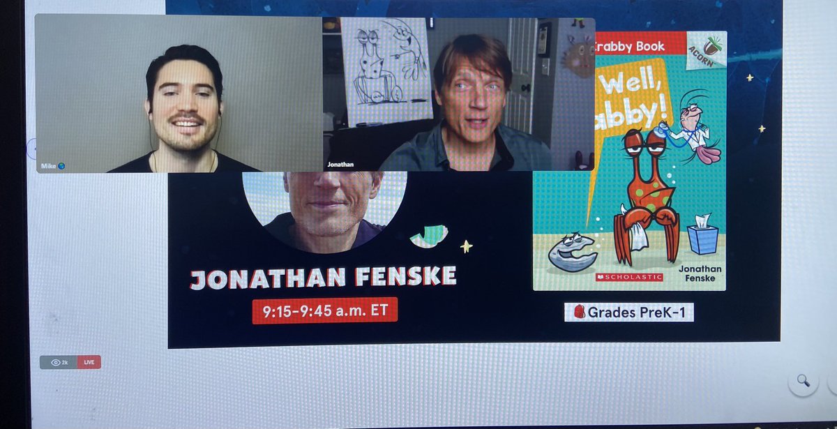 📣📣Happening Now 📣📣 on ⁦<a href="/storyvoicelive/">Storyvoice</a>⁩ !!! 1st live #AuthorVisit of the day with ⁦<a href="/JonathanFenske/">Jonathan Fenske</a>⁩ !!!#HappyWorldReadAloudDay #WRAD #LibrariesChangeLives #PS36XReads #ALibrarianInEverySchool #READ ⁦<a href="/RisingStars36/">P.S. 36 Rising Stars</a>⁩ ⁦<a href="/NYCDOEOLS/">NYC School Library System</a>⁩