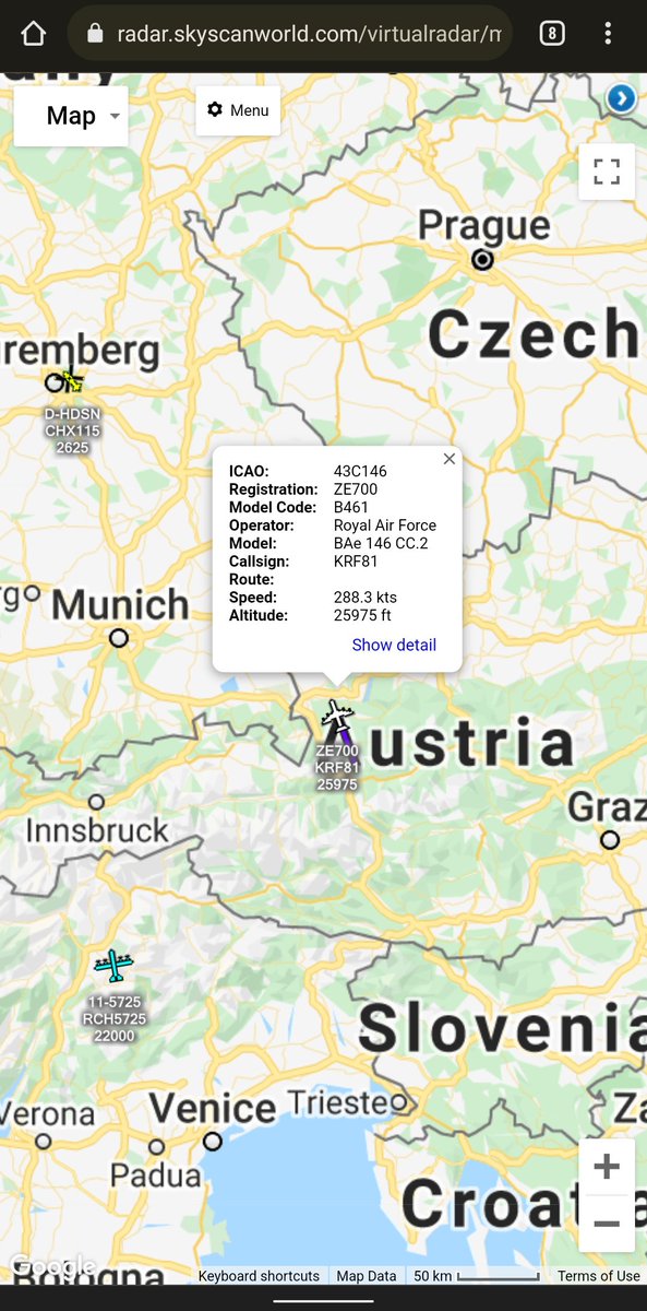 scan_sky's tweet photo. UK ๐ฌ๐ง Defence Secretary Ben Wallace MP Heading Out Of Slovenia ๐ธ๐ฎ
Currently Aboard - BAe 146 CC.2 - #ZE700 - #KRF81
Wallace Has Been Visiting Hungary ๐ญ๐บ/Slovenia ๐ธ๐ฎ & Croatia ๐ญ๐ท As Part Of Ongoing Talks On The Developing #Russia ๐ท๐บ/#Ukraine ๐บ๐ฆ Tensions. https://t.co/qgBeW6v8SL