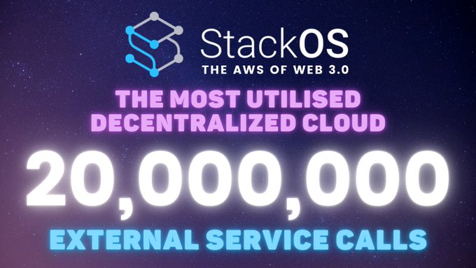 Dodgethor's tweet image. Did you know that StackOS is THE MOST utilized decentralized cloud with 20 MILLION external service calls!

#NodeNFT + Great utilization = True unstoppability