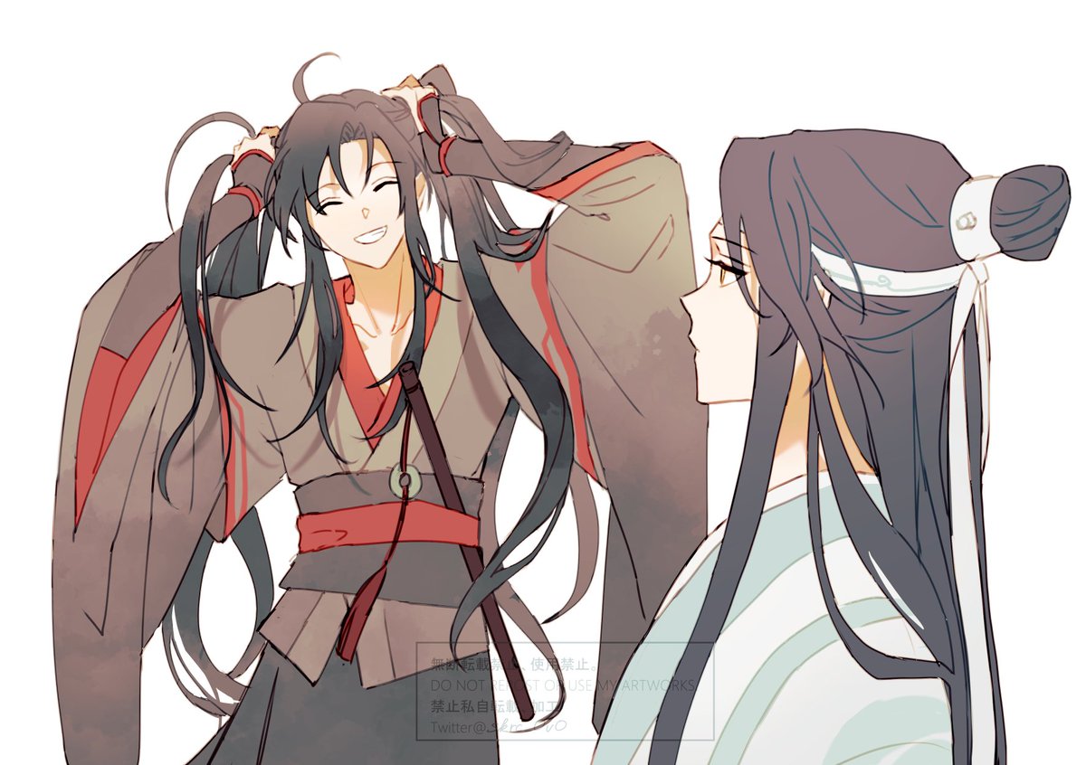 long hair chinese clothes twintails 1boy hanfu forehead mark facial mark  illustration images